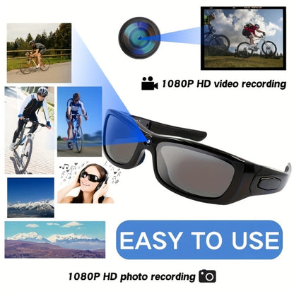 Smart Glasses Camera 1080P HD Video Recording, Built-in 32GB, Music Playback & Phone Call, Wearable Action Camera Sunglasses