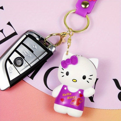 3D Cartoon Cute Character Lighter with Keychain - Red Flame Gas Lighter, Kawaii Design, Pink & Purple