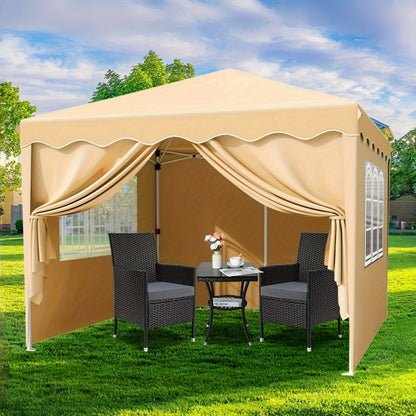 Pop Up Canopy Tent with Sidewalls, Outdoor Party Wedding Backyard for Garden, Patio and Yard Use