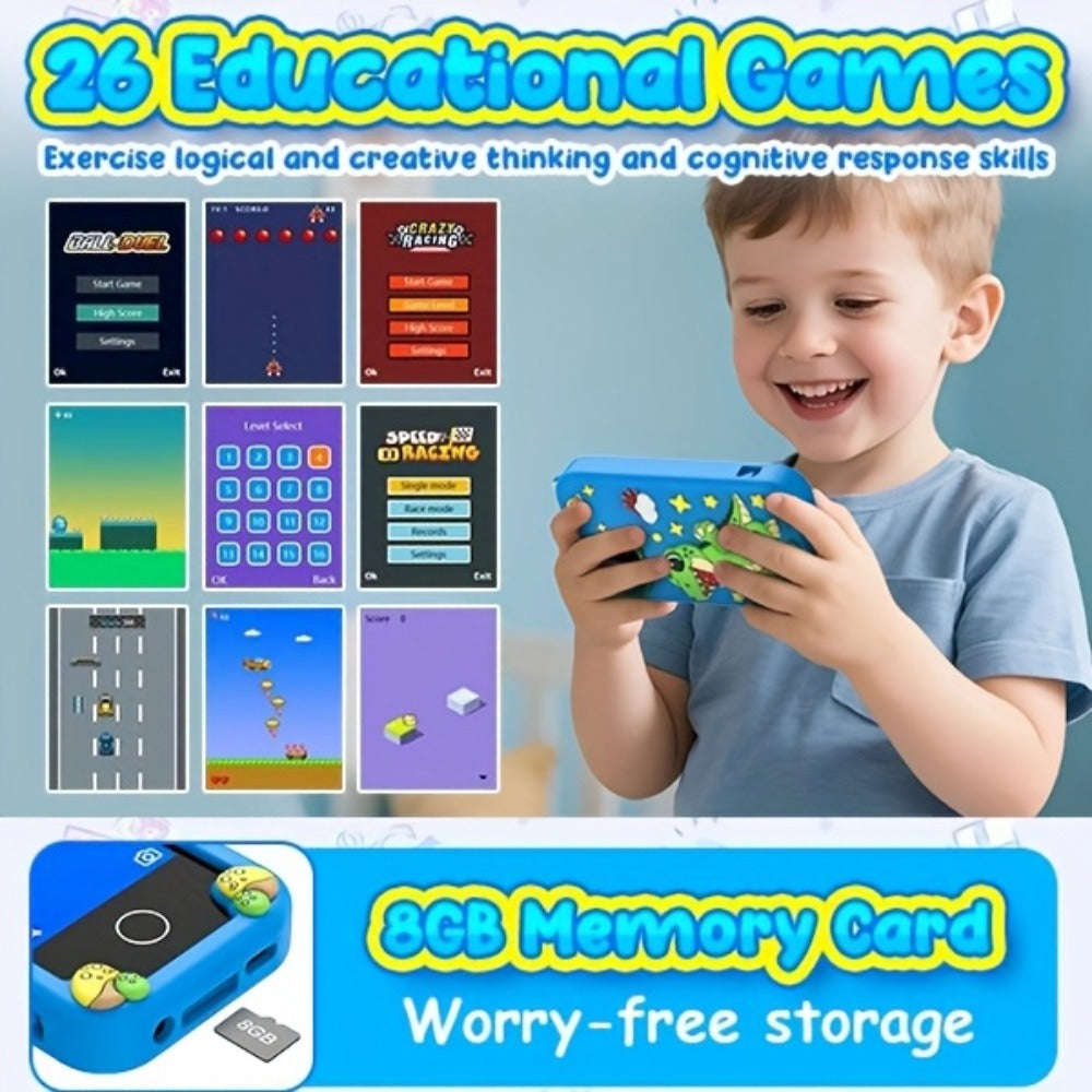 Kids Toy Mobile Phone with Dual Cameras, Touchscreen & MP3 Player, Educational Toy with Games, Alarm Clock & USB Charging