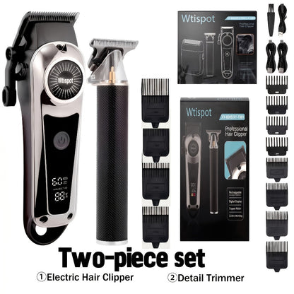 3-in-1 Grooming Kit for Men – Electric Hair Clipper, Nose Hair Trimmer & Shaver Set, USB Rechargeable Lithium Battery Cordless