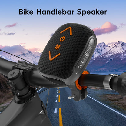 Bluetooth Bike Speaker, IPX5 Handlebar Speaker with Battery, FM, TF, AUX, TWS & Hands-Free Calls