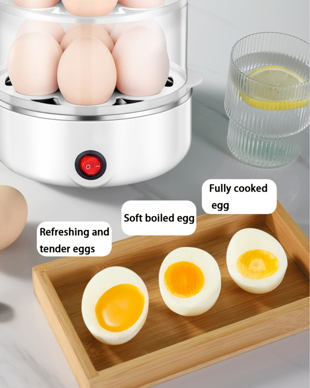 Egg Steamer Stainless Steel Mini Breakfast Machine Single Double Layer Multi-Functional Egg for Entryways, Bedrooms and Living Spaces