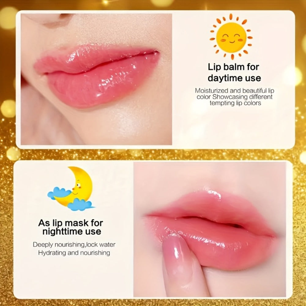 Color Changing Lip Gloss Set 3 Pcs, Temperature Magic Pink Tint Crystal Jelly Balm & Lipstick, Plant Squalane Lip Makeup
