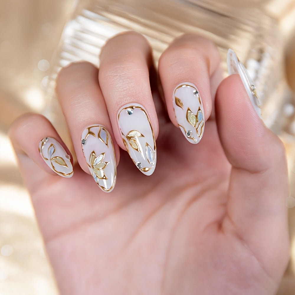 Chrome Mirror Nail Art Liner Gel Set 2pcs Gold & Silver – 3D Metallic Mirror Effect Soak-Off Painting Gel
