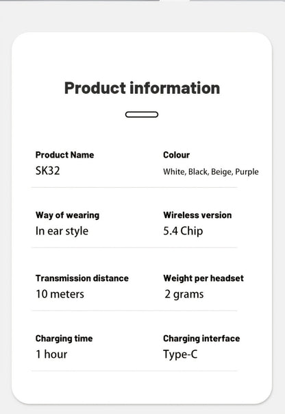 Invisible Sleep Earbuds Bluetooth 5.4 Mini Ultra Compact True Wireless for an Everyday Personal Care Routine