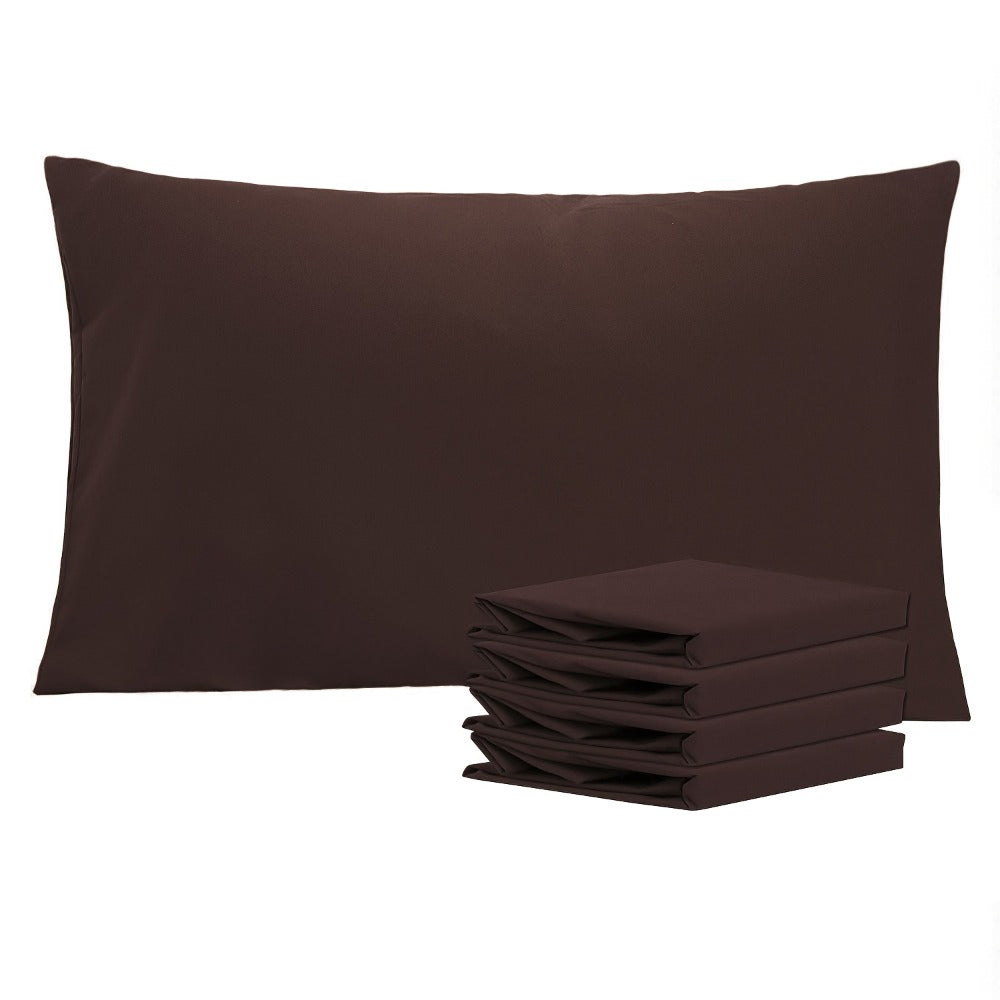 Pillowcases 4 Pack Queen 20x30 – Brushed Microfiber Soft Wrinkle-Free Fade-Resistant Envelope Closure Solid Color 32 Colors