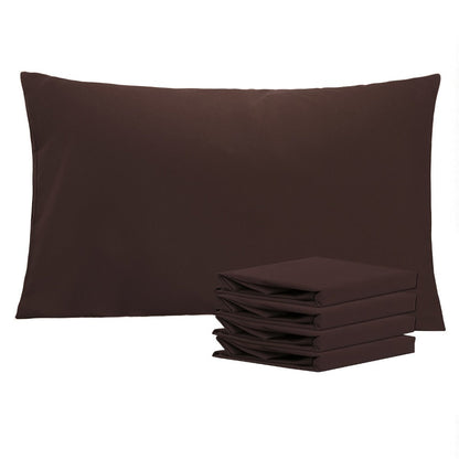 Pillowcases 4 Pack Queen 20x30 – Brushed Microfiber Soft Wrinkle-Free Fade-Resistant Envelope Closure Solid Color 32 Colors