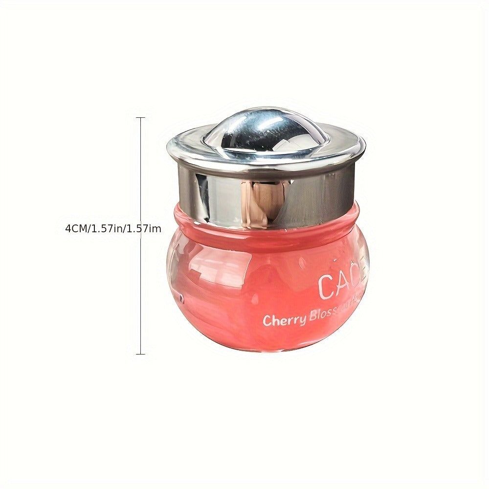Lip Gloss Set by CACE with 6 Round Glossom Honey Lip Color Pots, Red Tones and Individual Applicators