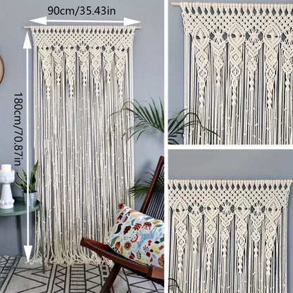 Bohemian Tapestry Wall Hanging – Large Boho Woven Wall Decor with Boho-Chic Patterns, Vertical Macrame Style Tapestry for Bedroom Living