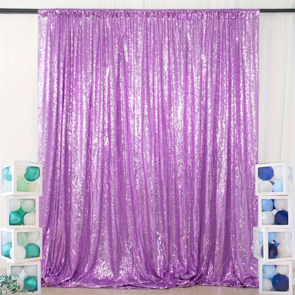 Sequin Backdrop Curtain for Party Wedding – 4x8ft Shimmering Glitter Curtain for Birthday Photo Booth Stage Decoration, Easy Hang