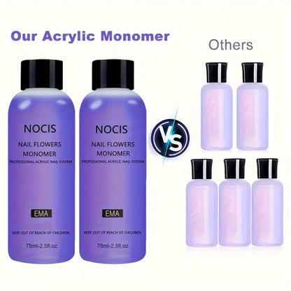 Odorless Acrylic Liquid Monomer Bulk Pack for Home and Salon Manicures, with the Listed Configuration