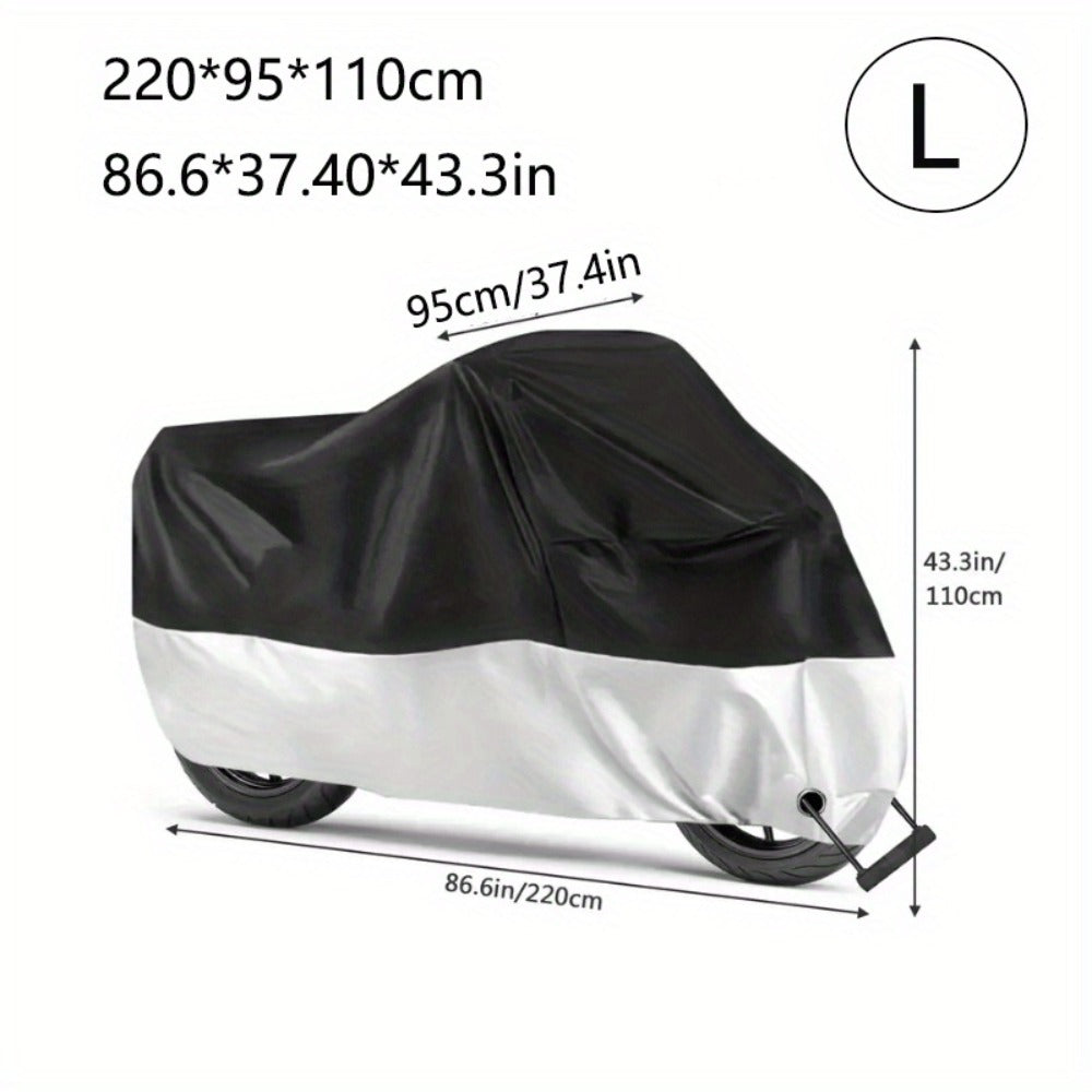 Waterproof Motorcycle Cover Outdoor Full Body Protection with Lock Hole Rain UV Dust Shield for Motorbike Scooter – Small & Large Sizes