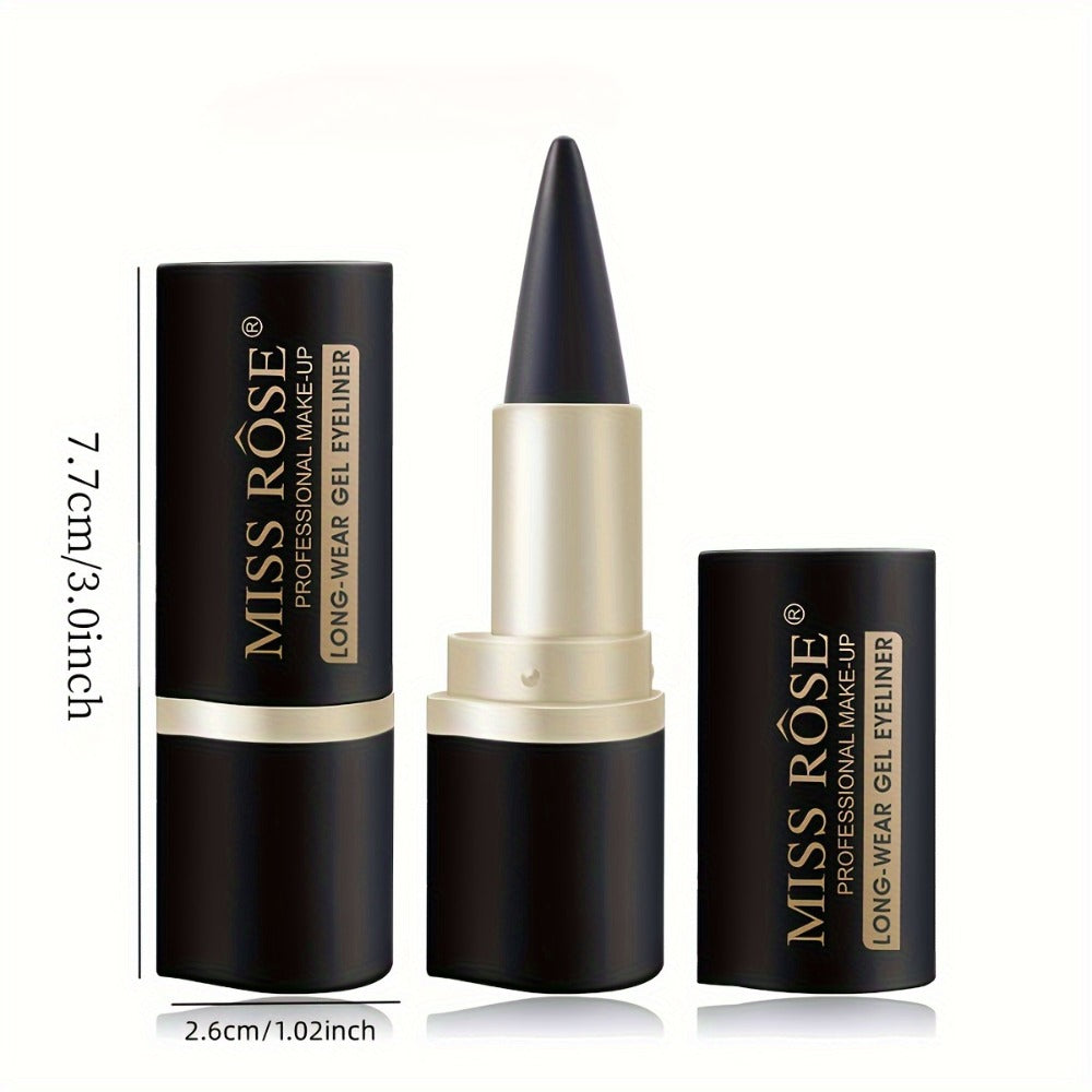 Creamy Gel Eyeliner Pencil Set 3pcs Black Waterproof Sweat-Resistant Smudge-Proof Matte Eye Liner