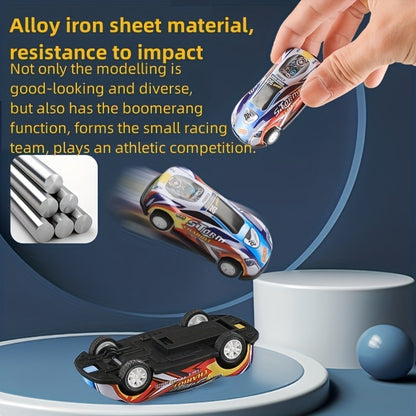 56 Pcs Mini Die-Cast Metal Car Set with 2 Stunt Cars, Play Mat & Storage Box - Friction Pull Back Toy Cars for Kids Boys Girls Ages 3+