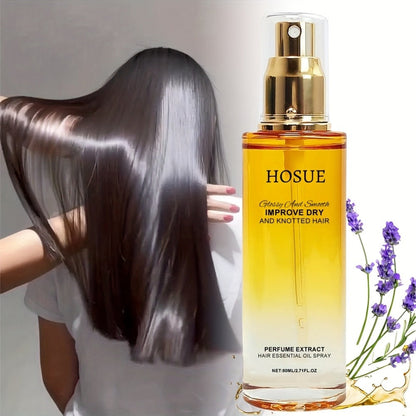 Anti-Frizz Hair Essential Oil Spray Smoothing & Conditioning Treatment for Dry, Damaged & Frizzy Hair