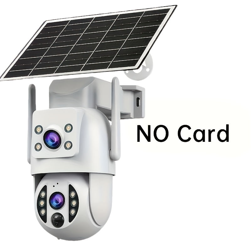 JOOAN RS3 3MP Dual-Lens Solar PTZ Security Camera with 2.4GHz WiFi, 9000mAh Battery and No Card