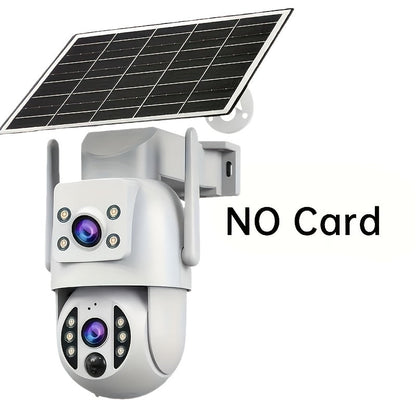 JOOAN RS3 3MP Dual-Lens Solar PTZ Security Camera with 2.4GHz WiFi, 9000mAh Battery and No Card