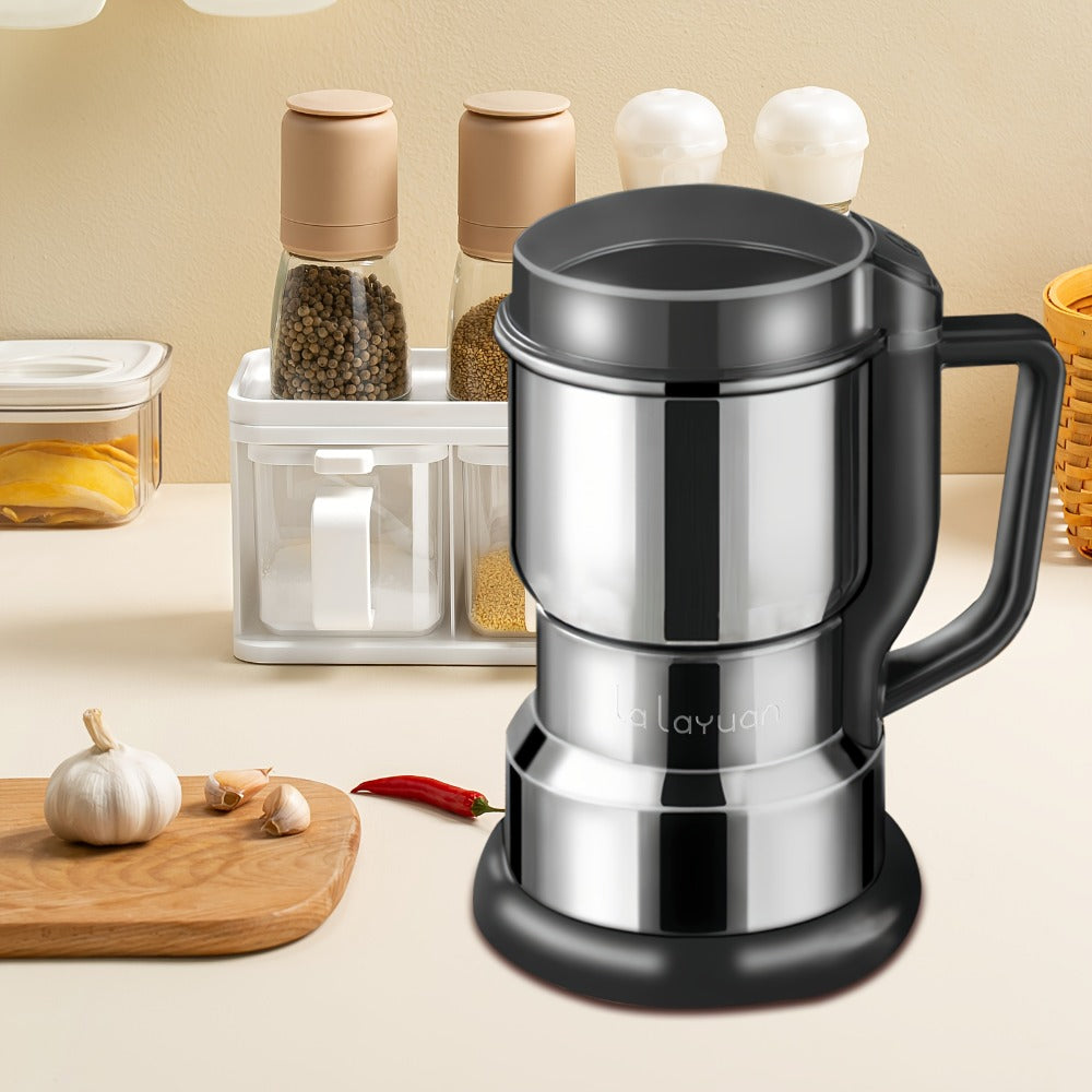 Coffee Bean Grinder 300W 8-Blade Stainless Steel 400g 14oz Large Up to 36 Cups 10-Second for Entryways, Bedrooms and Living Spaces