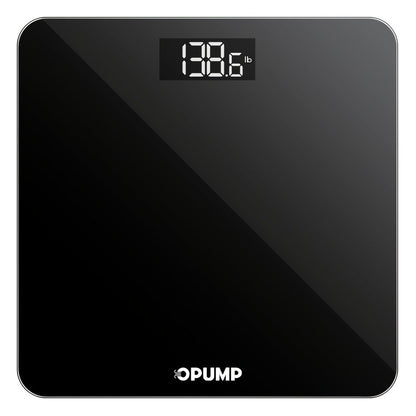 Patterned Digital Bathroom Scale with Top LED Display in Six Marble, Bronze, Black and Blue Styles