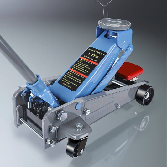 3 Ton Floor Jack with Wheels Rapid Pump Low Profile Car Jack 5.31"-18.11" Lift Range 460mm Max Height