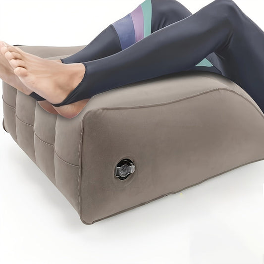 Inflatable Leg Elevation Pillow for Sleeping, Wedge Knee Support Cushion for Swelling, Leg Raise Pillow for Bed