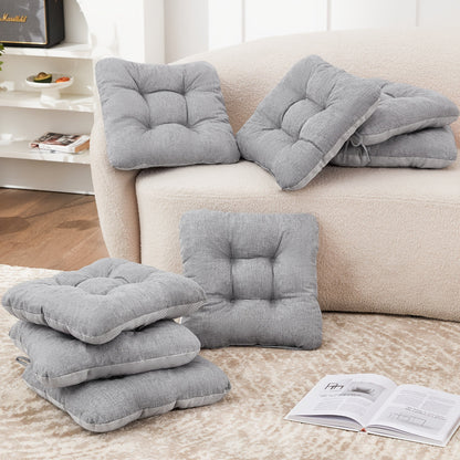 Memory Foam Chair Cushions 4/8 Pack, Non-Slip Seat Pads for Dining Chairs, Kitchen, Office & Patio – Indoor Outdoor Chair Pads M/L Size