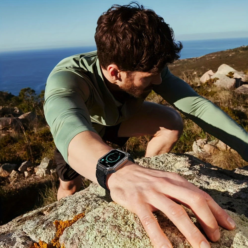 Smartwatch for Men with GPS, IPX8 Rating, Altimeter, Barometer, Compass and LED Flashlight