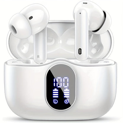 Wireless Earbuds Bluetooth 5.3 with Call Noise Reduction Mic, LED Display Case and Eight Color Options