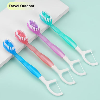 Disposable Toothbrush 24-Pack, Mini Beads No-Rinse Travel Toothbrush, Mixed Flavors, Portable Oral Care Kit for Outdoor Travel