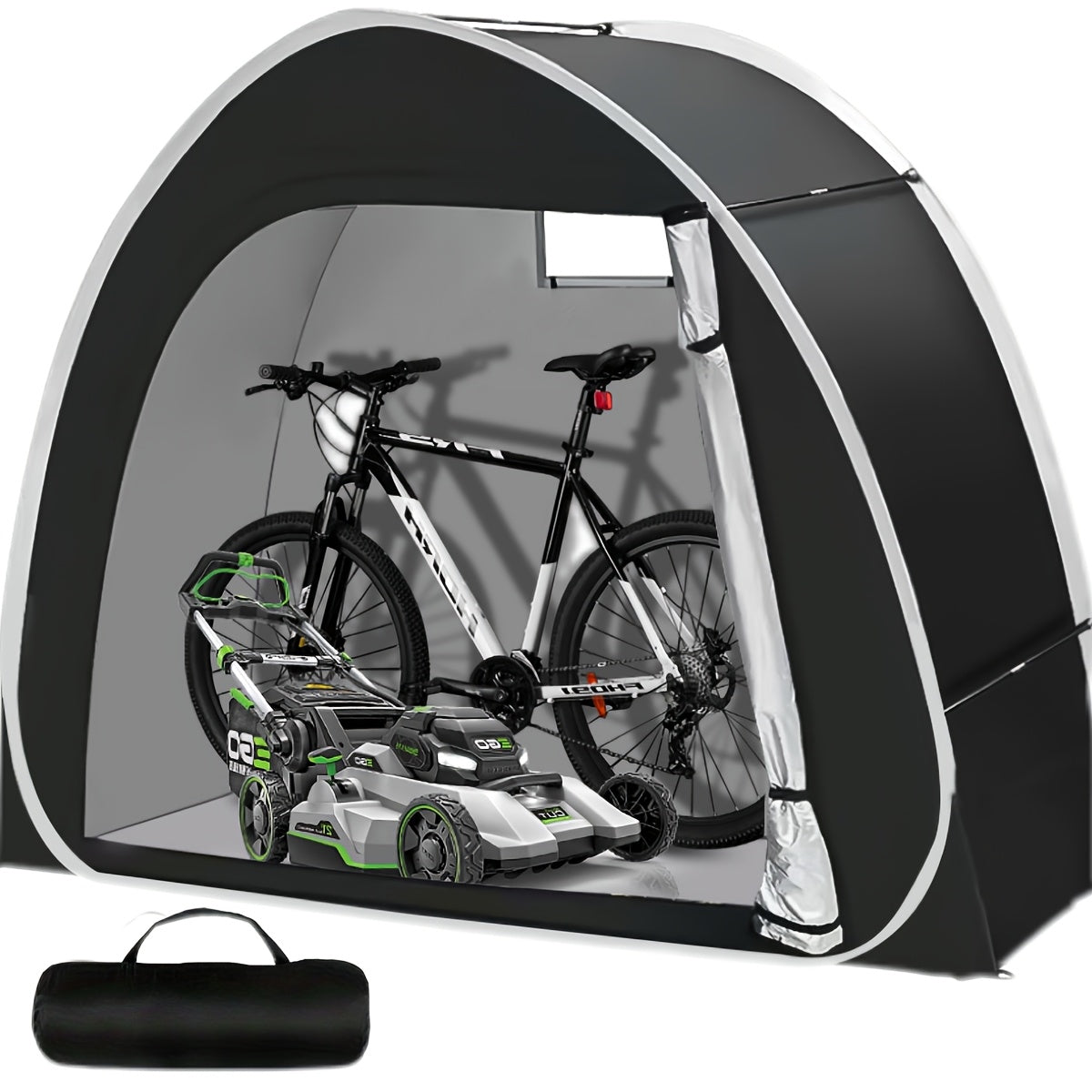 Bike Storage Shed Tent Outdoor Bicycle Cover Shelter 210D Oxford PU4000 for 2-3 Bikes Lawn Mower Garden Tool Storage