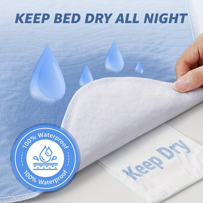 Bed Pads 2 Pack - Heavy Absorbency Reusable Incontinence Mattress Protector for Adults, Elderly & Pets