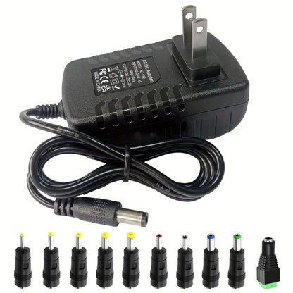 12V 2A AC DC Power Supply Adapter 11-in-1 with 10 Tips 100-240V 50-60Hz Universal DC Transformer for an Everyday Personal Care Routine