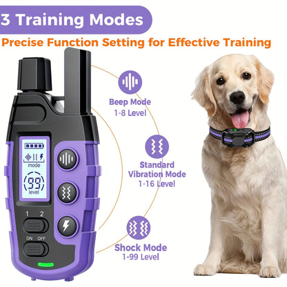 Dog Training Collar with Remote 3300ft Range – Rechargeable E-Collar with Vibration, Static & Beep Modes | Adjustable Nylon Strap