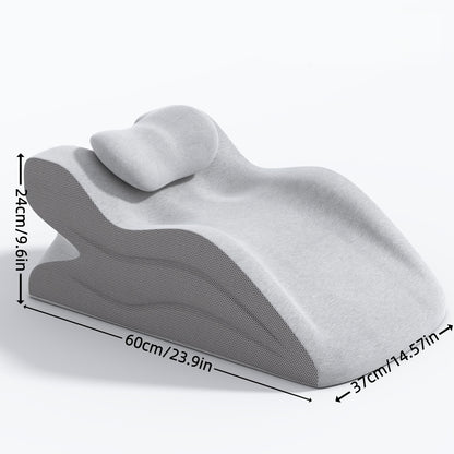 Wedge Pillow Memory Foam – Ergonomic Cervical & Lumbar Support for Stomach, Side & Back Sleepers | Breathable Removable Washable Cover