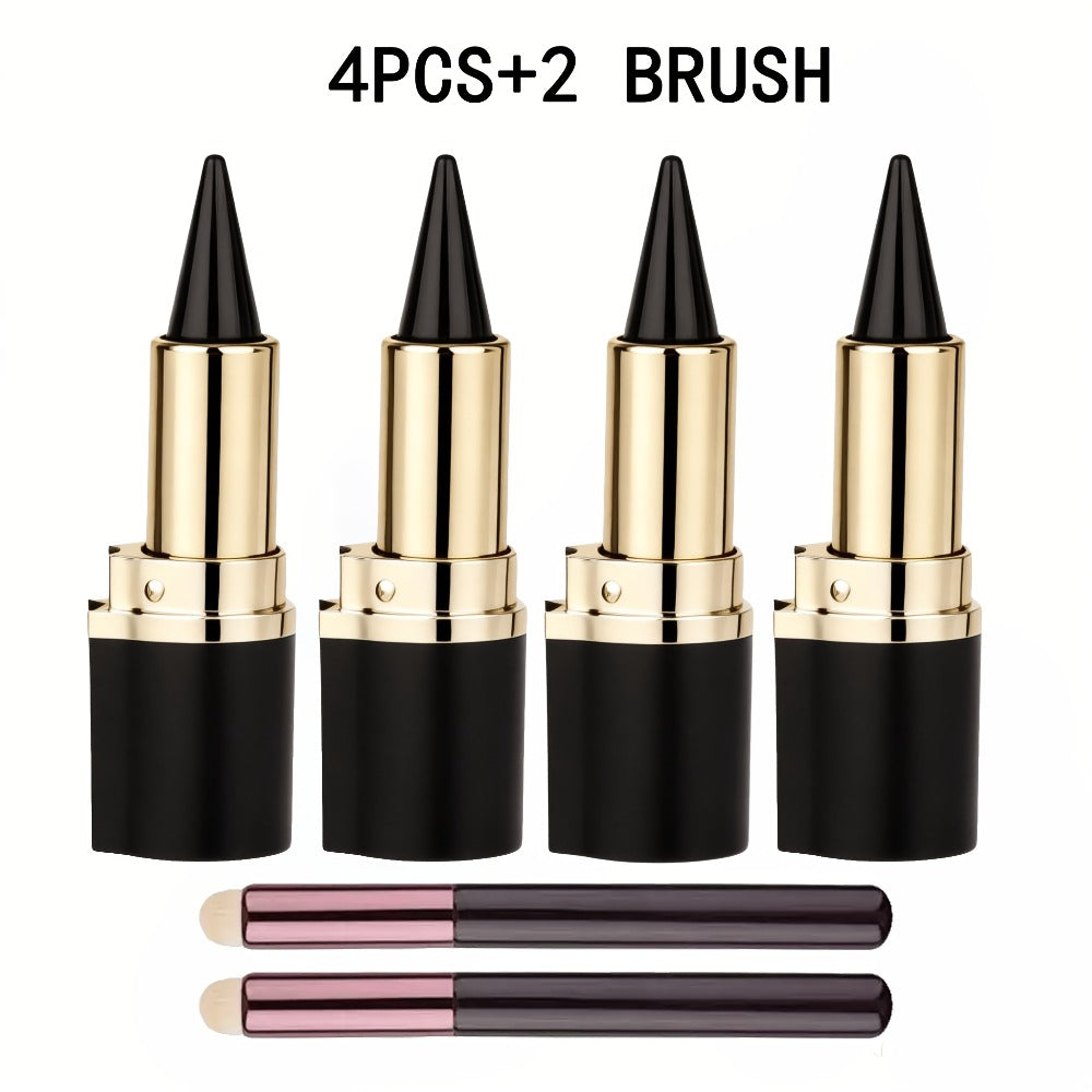 Cone-Tip Gel Eyeliner Stick Set in Brown, Black or Mixed Two- and Four-Piece Packs with Brushes