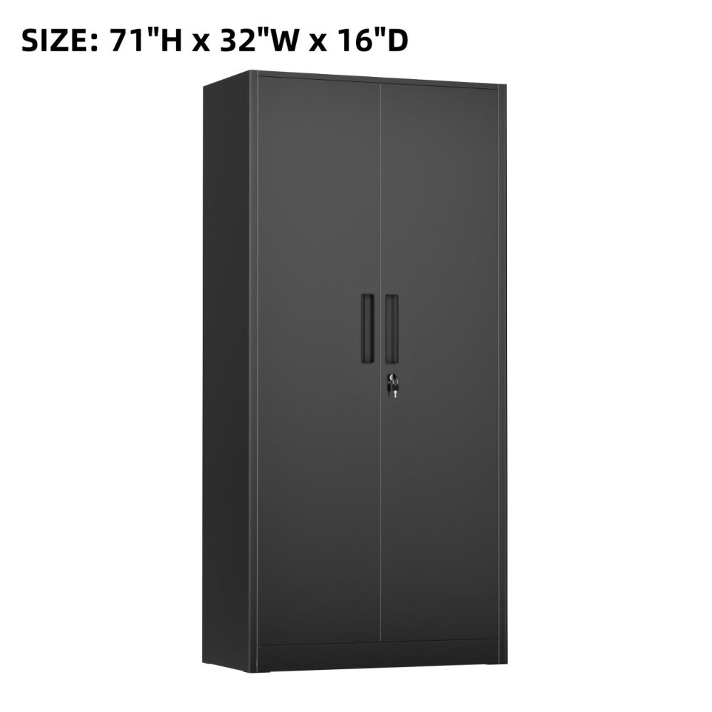 72-Inch Tall Garage Storage Cabinet with Adjustable Shelves for Organized Everyday Storage detail image - detail view 3