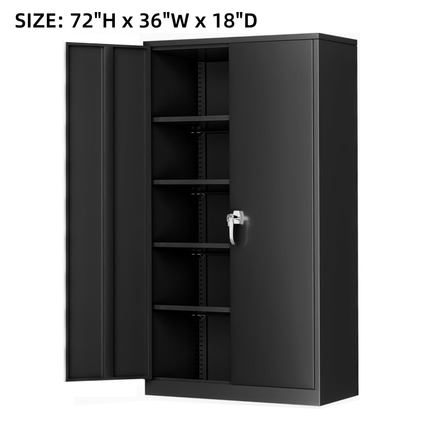 Storage Cabinet shown in the Larger-Black option