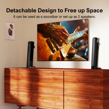 ULTIMEA Soundbar with Built-In Subwoofer – Choose 2.2CH 100W Detachable, 2.1CH 120W App Control, or 5.0CH 180W RGB Surround System