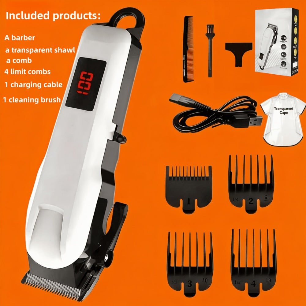 Professional Hair Clipper Kit 9-in-1 Trimmer for Haircut Bald Head Shaving LCD Display for Everyday Face, Beard and Body Grooming