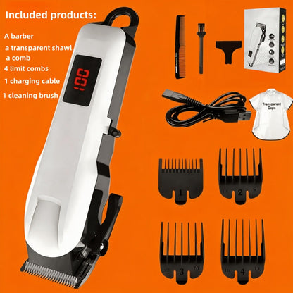 Professional Hair Clipper Kit 9-in-1 Trimmer for Haircut Bald Head Shaving LCD Display for Everyday Face, Beard and Body Grooming