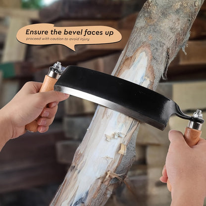 Draw Knife Woodworking Tool Curved, 5" 8" 10" Drawknife Debarking Shave Tool with Ergonomic Handle, Wood Bark Stripper for Timber Framing