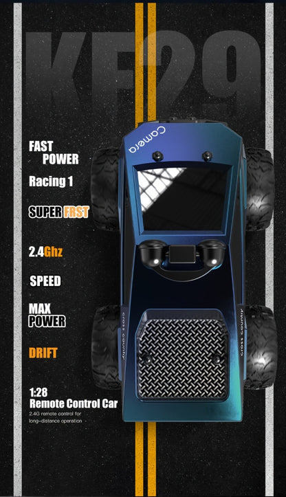 RC Off-Road Pickup Truck 1:28 Scale with 480P HD Camera, 2.4GHz App Control & Virtual Reality Function