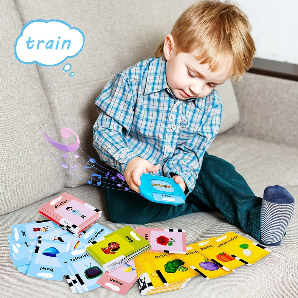 Talking Flash Cards for Kids 224 & 510 Words, Electronic Language Learning Device for Preschoolers Ages 3-6