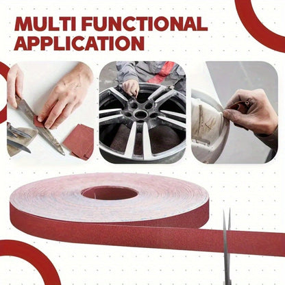Sandpaper Roll with Dispenser, Aluminum Oxide Multi-Grit Emery Cloth 80-600, 4/5/6 Piece Set, 236 Inch for Wood Metal Glass Woodworking