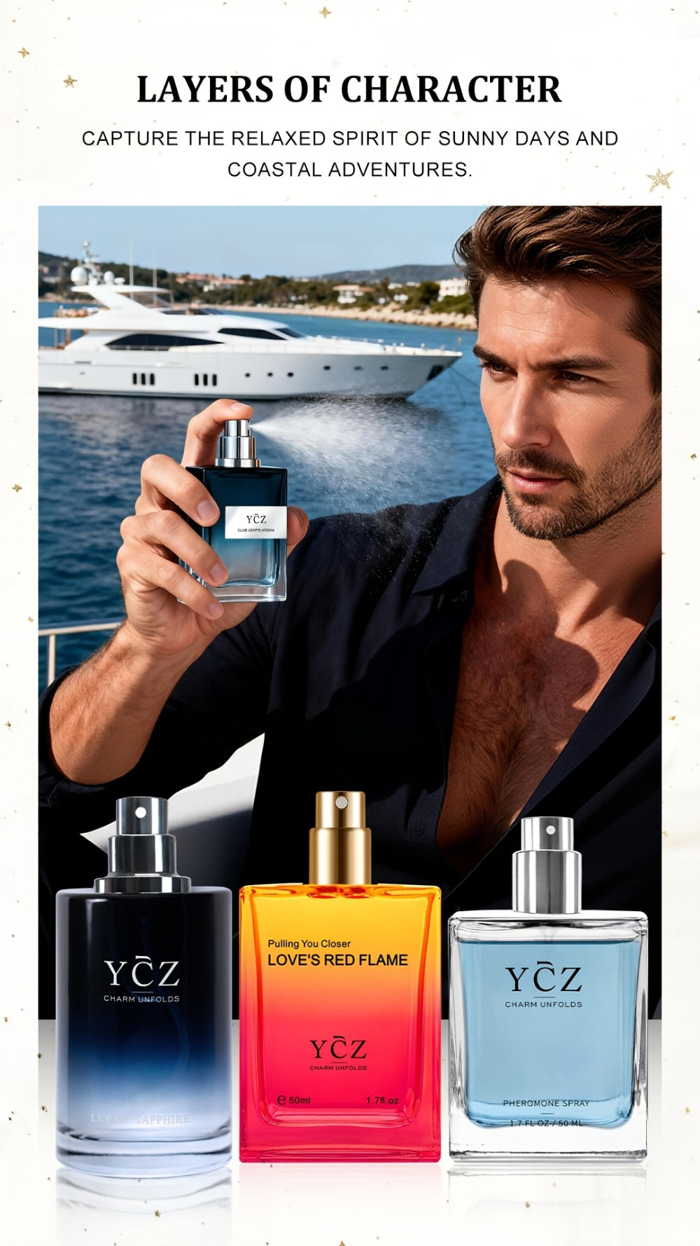 Men's Cologne & Fragrance Gift Set Options, 1.7 fl oz Woody Aromatic Spray for Daily Wear, Parties