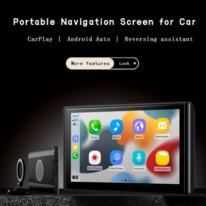 Portable Car GPS Navigation 8" – Wireless CarPlay & Android Auto, HD Touchscreen, Magnetic Mount, Mirror Link, FM Radio, AUX/USB/TF