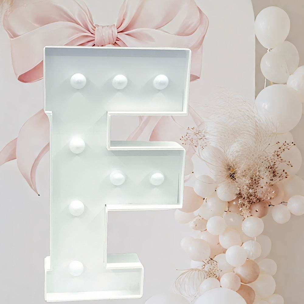 Marquee Letter Lights 3ft LED Light Up Letters for Weddings, Proposals & Celebrations – Cool White Lighted KT Board DIY Display Frame
