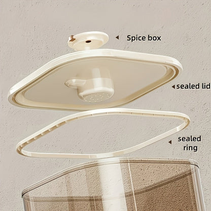 Airtight Rice Container with Measuring Cup, Large Moisture-Proof Rice Dispenser for Rice, Grains