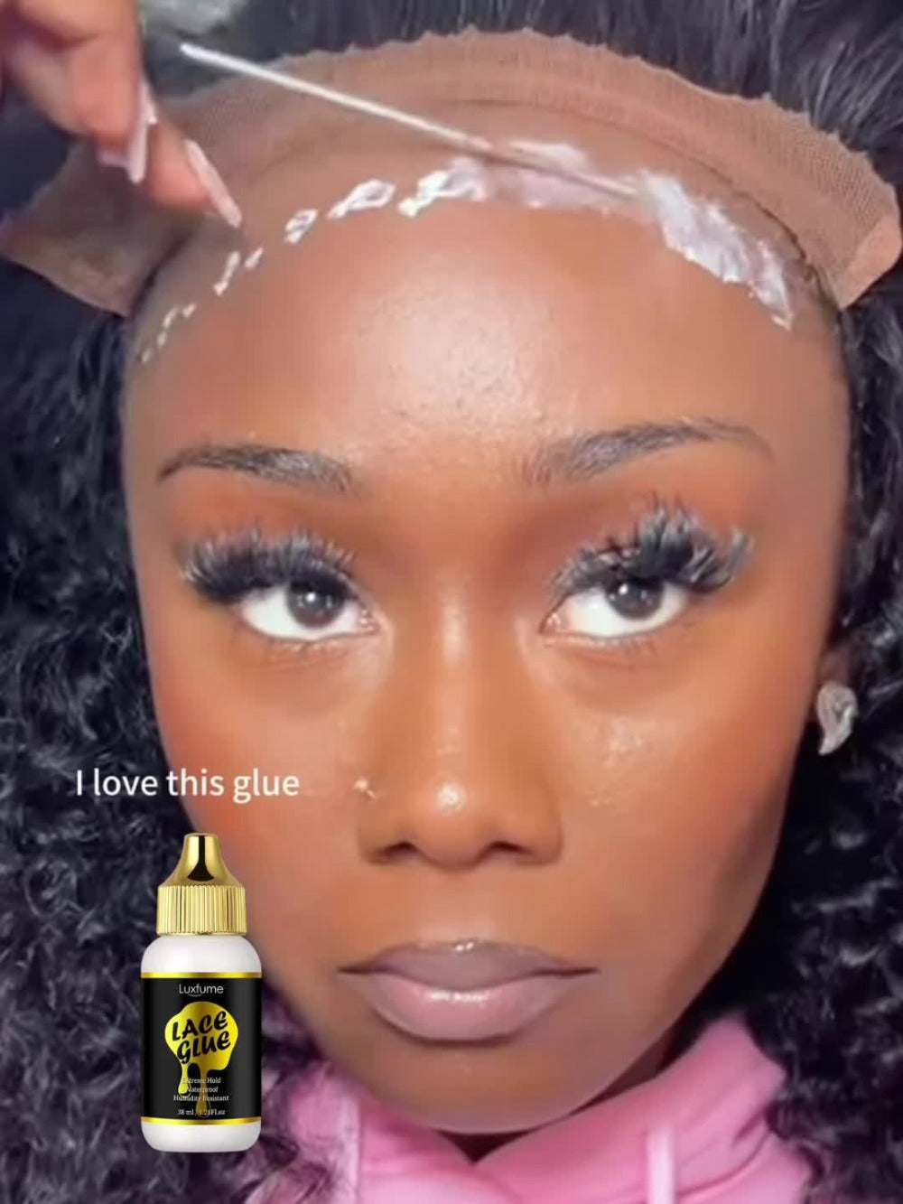 Wig Glue Latex Free 1.28oz Lace Front Traceless Sweat Rain Resistant All Day Wear Sensitive for Home, Travel and Salon Hair Styling